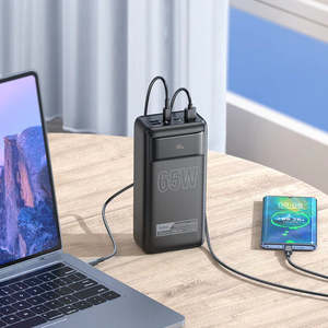 Automobile Accessories: 65W PD+QC Power Bank w/ LED % Display, Torch Light (50000mAh) (DB81A)