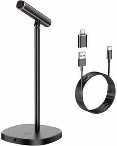 Entertainment Speakers: Hoco Desktop Microphone w/ USB-A & USB-C Connector (L16)