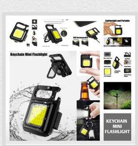 Camping: Powerful Mini COB LED flashlight, 500mAh rechargeable