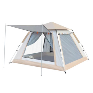 Camping: 3-4 person glamping  automatic canvas outdoor camping tent