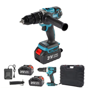 Tools And Hardware: 21V Cordless Electric Brushless Impact Drill Set
