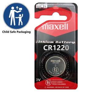 Mobile Case Screen Protectors: Maxell CR1220 3V Lithium Coin Button Battery