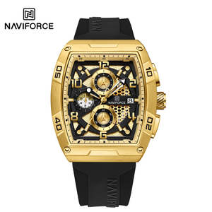 Watches: NAVIFORCE  Square Silicone Strap Watch Luxury Quartz