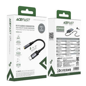 Mobile Accessories: Premium Nylon Braided USB-C to 3.5mm Aux Audio Adaptor (J12)