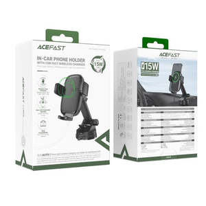15W Wireless Charging Phone Holder for Windshield / Dashboard (D49)