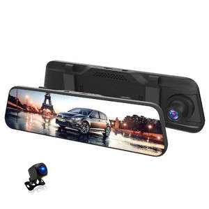 4K 9.66" Inch Rear View Mirror Camera Dash Cam Front and Rear Dual +GPS