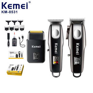 Frontpage: Kemei Hair Clipper 1 Electric Razor 3in1 Luxury Barber Hair Cutting Machine Kit