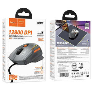 Our Best Sellers: Ergonomic 6-Button Wired Gaming Mouse with LED Light, 12800 DPI (GM52)