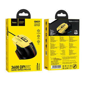 Our Best Sellers: Ergonomic 7-Button Wired Gaming Mouse with LED Light, 3600 DPI (GM31)