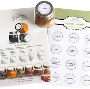 Spice Jars: Spice Jar Labels