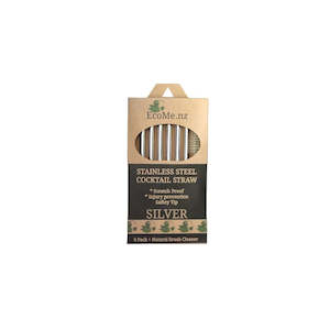 EcoMe Stainless Steel Cocktail Straw Pack