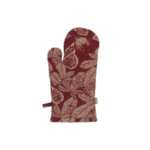 Oven Gloves Mitts Pot Holders: Raine & Humble Fig Tree Oven Glove - Ruby *** CLEARANCE - 30% OFF! ***