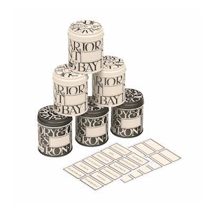 Emma Bridgewater Black Toast Herb & Spice Tins (Set of 6)