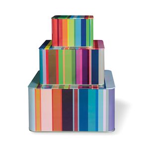 Remember Tin Boxes - Stripes (Set of 3)