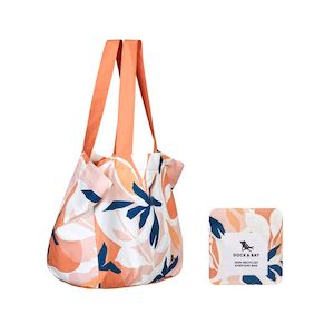 Reusable Shopping Bags: Dock & Bay Foldaway Tote Bag - Terracotta Tropics