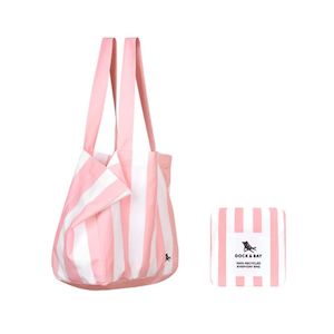 Reusable Shopping Bags: Dock & Bay Foldaway Tote Bag - Malibu Pink