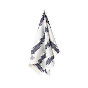 Casafina Alyssa Herringbone Stripe Kitchen Towel - Blueberry