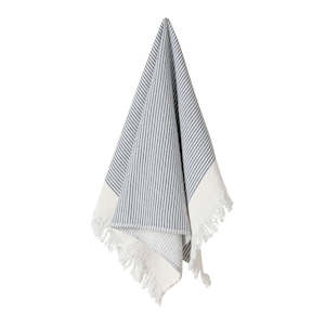 Kitchen Textiles: Casafina Terry Stripe Kitchen Towel - Blue