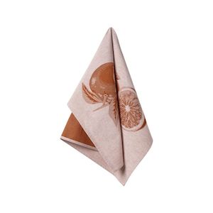 Casafina Kitchen Towels - Orange Leaves (Set of 2)