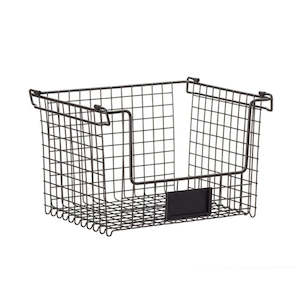 Seymours Black Wire Stacking Basket