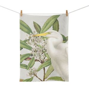 100%NZ Tea Towel - Birds & Botanicals Heron