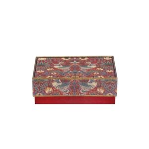 Cake Storage Biscuit Tins: Arts & Crafts Red Strawberry Thief Small Chocolate Tin