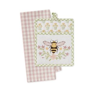 Design Imports Honey Bee Pot Holder Gift Set