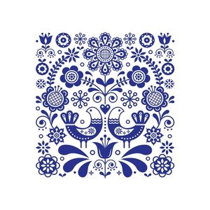 PAW Paper Napkins - Folk Stamp