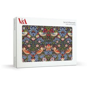 Kitchen Textiles: Museums & Galleries V&A Placemats – Strawberry Thief (Set of 4)