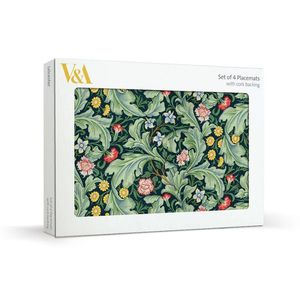 Kitchen Textiles: Museums & Galleries V&A Placemats – Leicester Wallpaper (Set of 4)