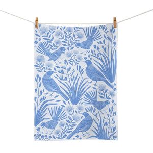 100%NZ Tea Towel – Birdsong Blues