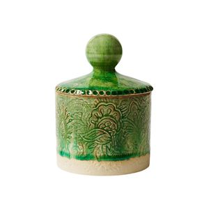 Sthal Arabesque Tea Caddy – Seaweed