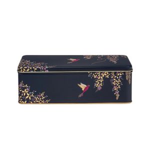 Gift Packaging Nz: Sara Miller Navy Hummingbird Rectangular Storage Tin