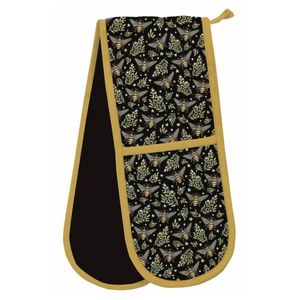 Kitchen Textiles: Museums & Galleries Catherine Rowe Double Oven Glove – Bee Pattern