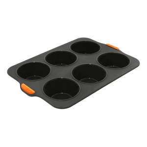 Baking Oven Dishes: Bakemaster Silicone Large Muffin Pan – 6 Cup