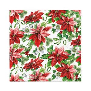 Event Party Supplies: PAW Paper Napkins - Glory Poinsettia