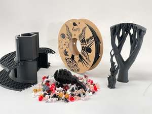 "Recycled Black" rPLA pro, 100% Recycled 3D PRINTS, 1.75mm, 250g