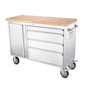 Kiwi Grab: 48 inch Stainless Steel 4 Drawer Work Bench tool chest Tool Box Chest Cabinet