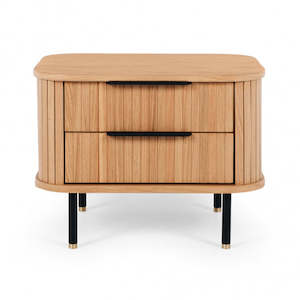 Anders 2 Drawer Bedside Table - Natural