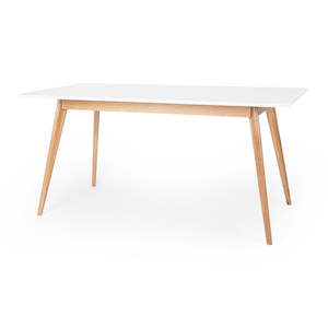 Dining Table: Radius Dining Table - 160cm White Top