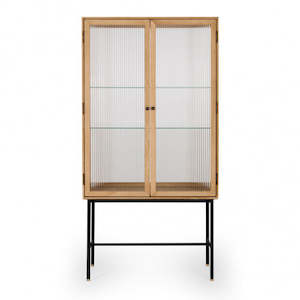 Kobe Fluted Glass Highboard - Natural