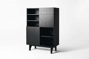 Etch Black Oak Display Unit