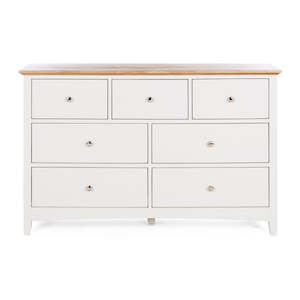 Jessica 3 over 4 Drawer Dresser - Oak Top
