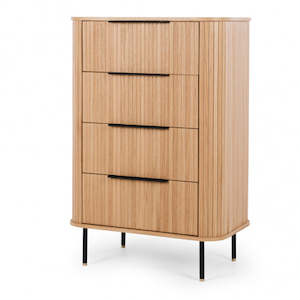Tallboys: Anders 4 Drawer Tallboy - Natural