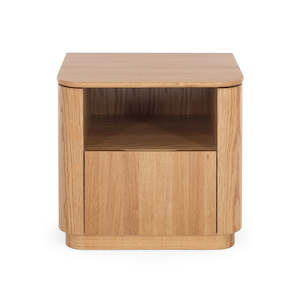 Stash Natural Oak Bedside Table - Oak Top