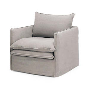 Hamilton Slipcover Armchair - Cement