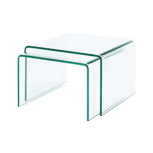 Ghost Glass Nested Tables
