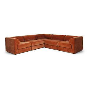 Corner Suites Modular Sofas: Harmony Modular Corner Suite - Rust