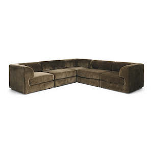 Corner Suites Modular Sofas: Harmony Modular Corner Suite - Olive