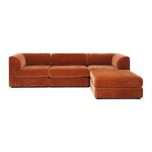 Corner Suites Modular Sofas: Harmony 4 pce Modular Suite - Rust